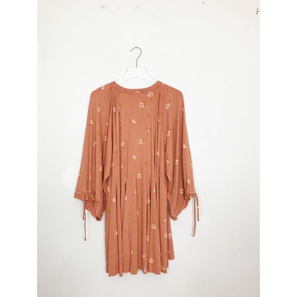 Free People/ We The Free Winter Sun Tunic Floral Print Cinnamon Combo XS NWT - Picture 9 of 14